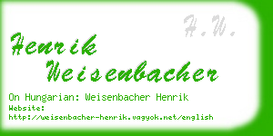 henrik weisenbacher business card